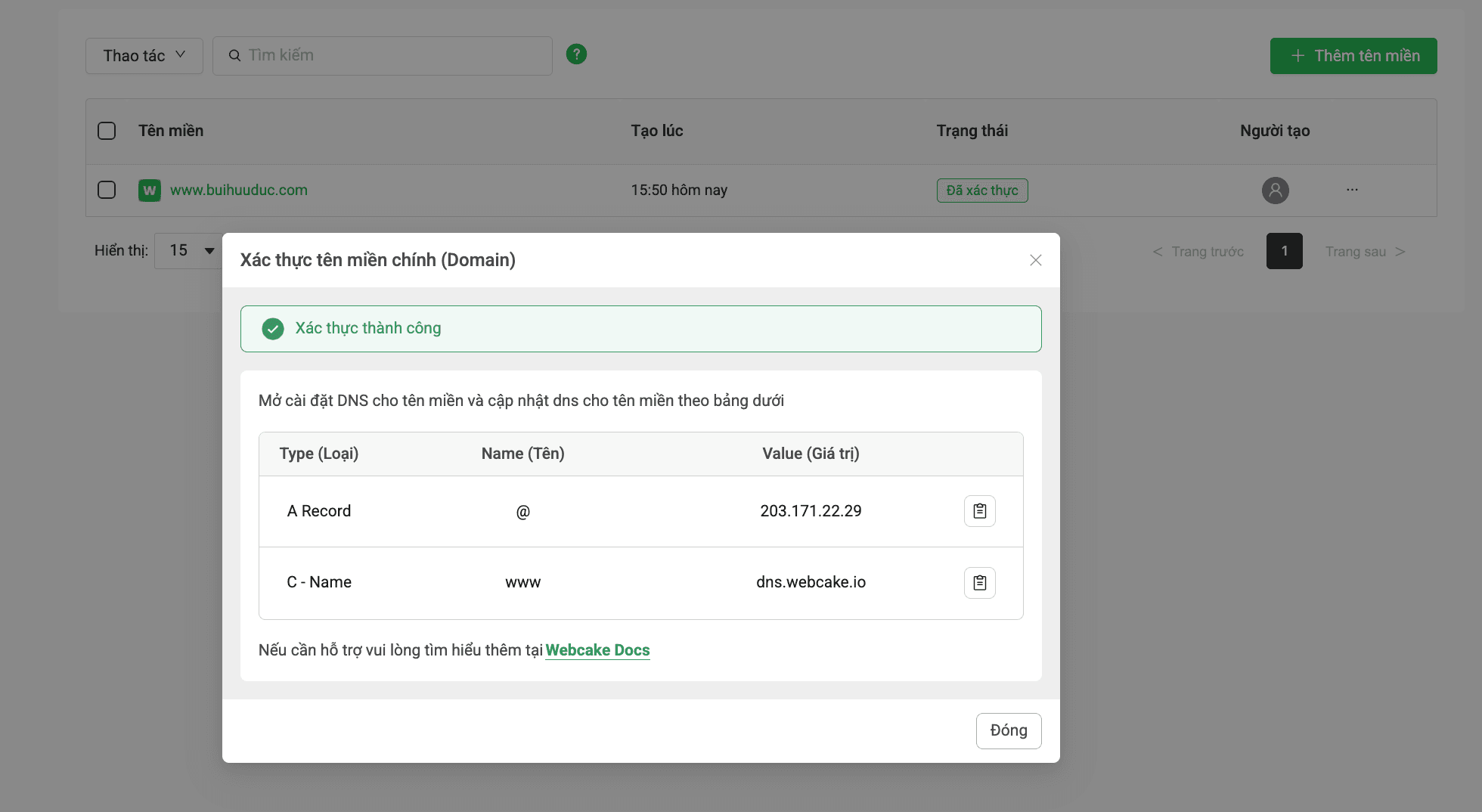 Hướng Dẫn Trỏ Tên Miền Từ GoDaddy Về WebCake