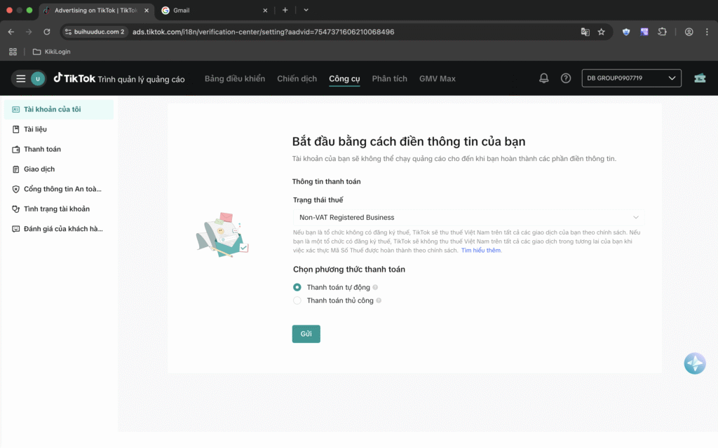 Chọn phương thức thanh toán